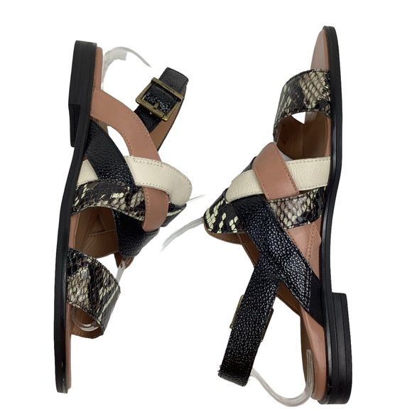 NWOT Vionic Kendra Ray Snakeskin Print Leather Sandal - Picture 3 of 11